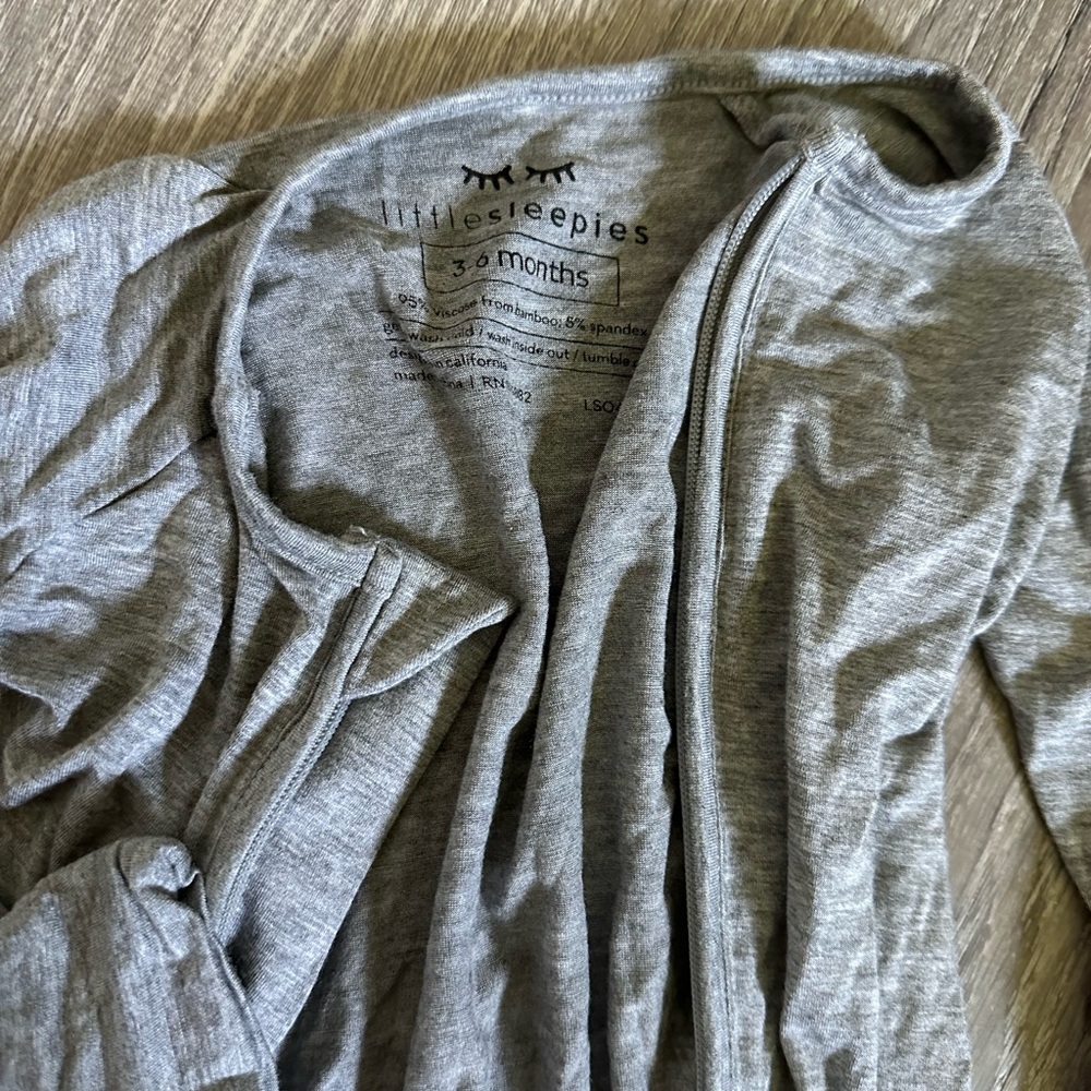 Little Sleepies Heather Gray Baby Outfit